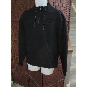 NWT Women's Guess Los Angeles Pullover 1/4 Zip Sweatshirt Medium Spell Out